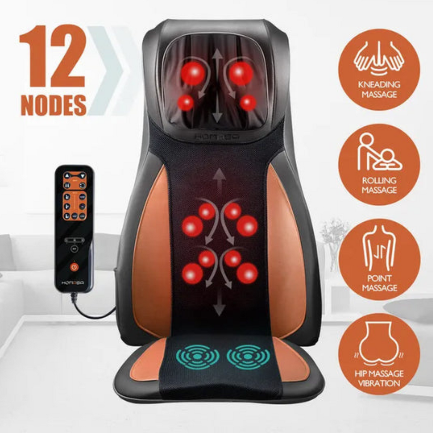 Shiatsu Neck & Back Seat Massage Chair